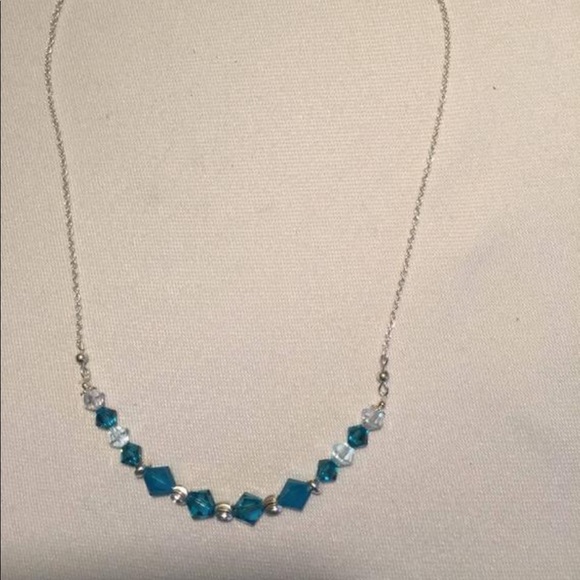 Swarovski crystal and sterling silver necklace - Picture 4 of 6